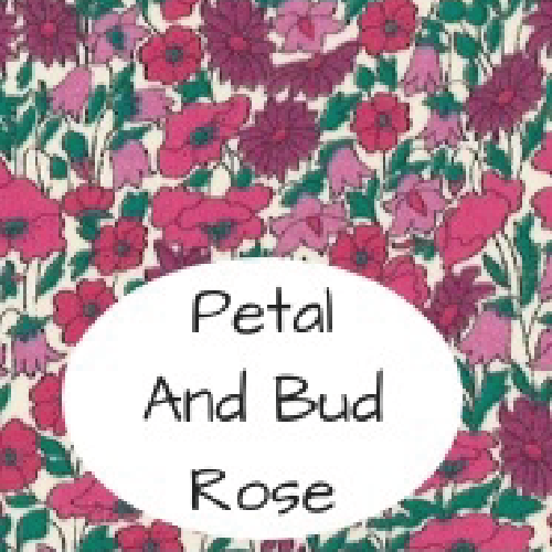 tissu petal and bud rose