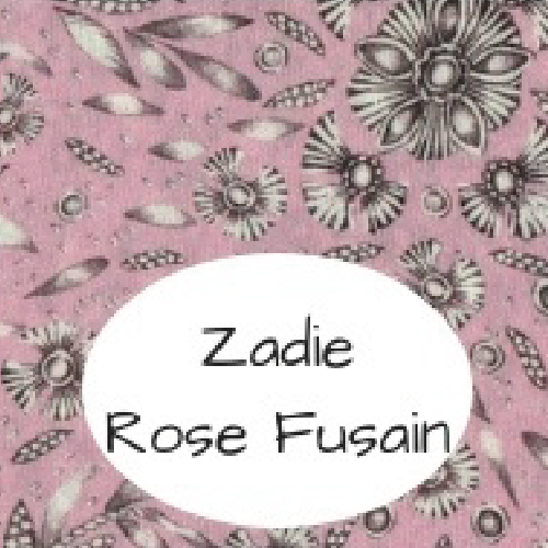 tissu zadie rose fusain