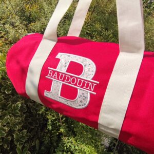 sac polochon rouge baudouin