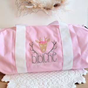 polochon rose motif bibiche