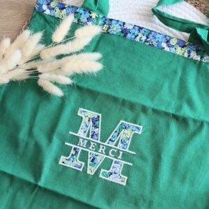 Tote Bag Vert MERCI